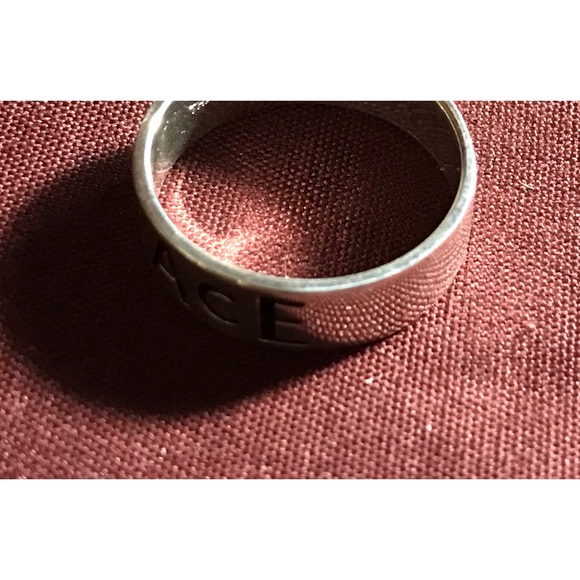 Sterling Silver Peace Band Ring Size 8 - Picture 15 of 16